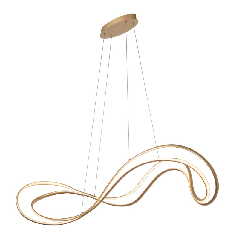 Lucide SARDANA - Závesné svietidlo - LED Dim. - 1x54W 2700K/3200K - Matné zlato / mosadz